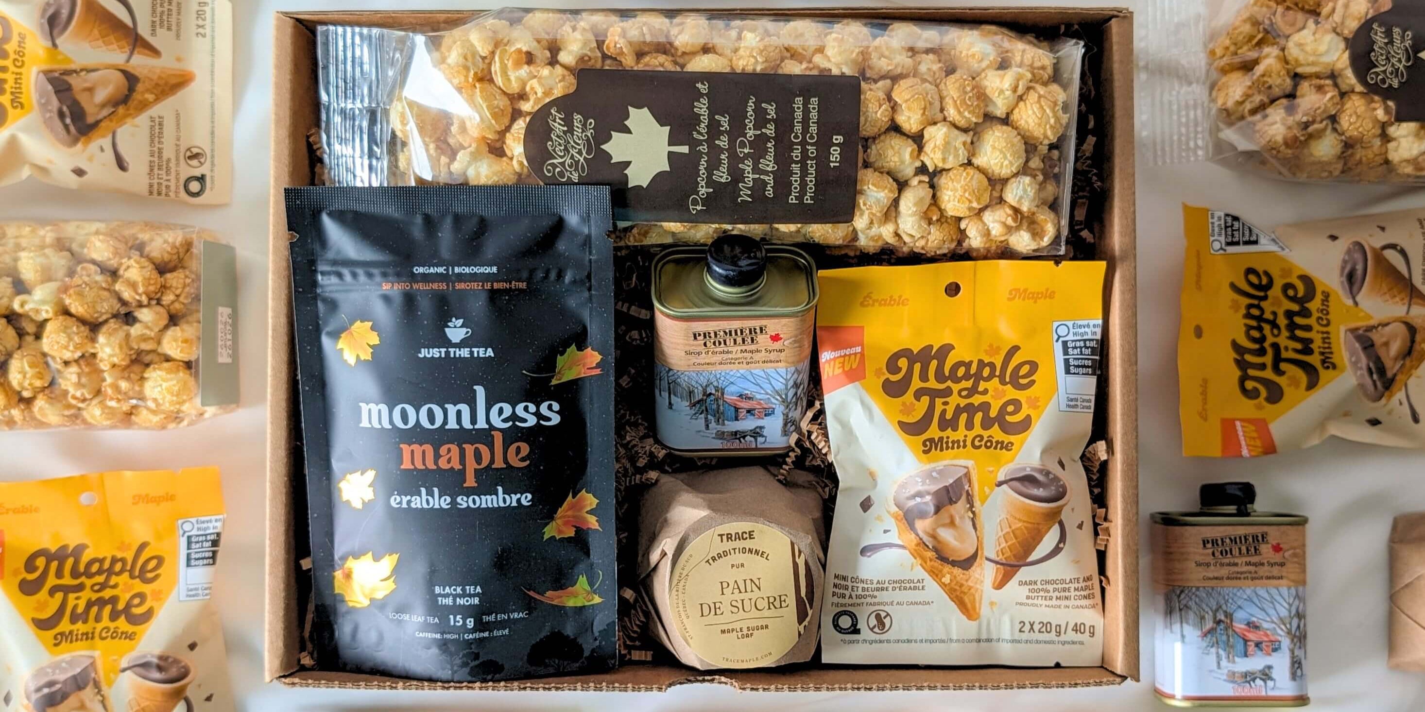 boite cadeau confort chaï produits québécois locaux