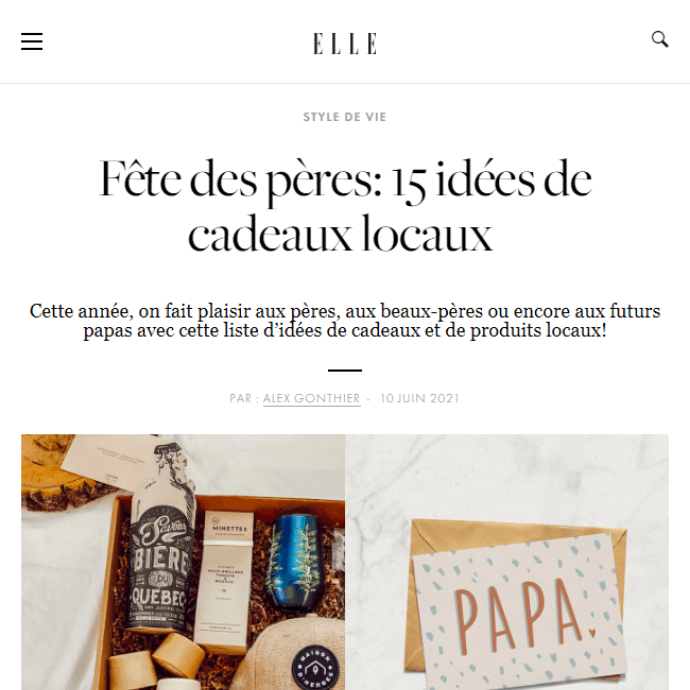 ELLE QUÉBEC | Fête des pères: 15 idées de cadeaux locaux
