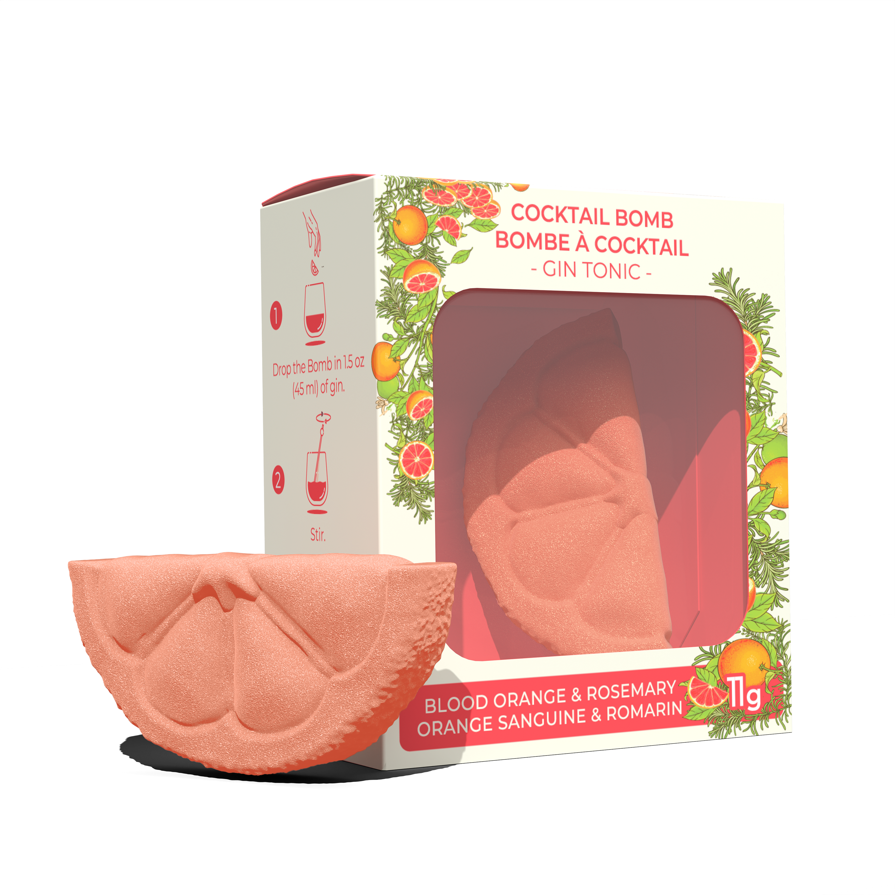 Individual 3D cocktail bomb