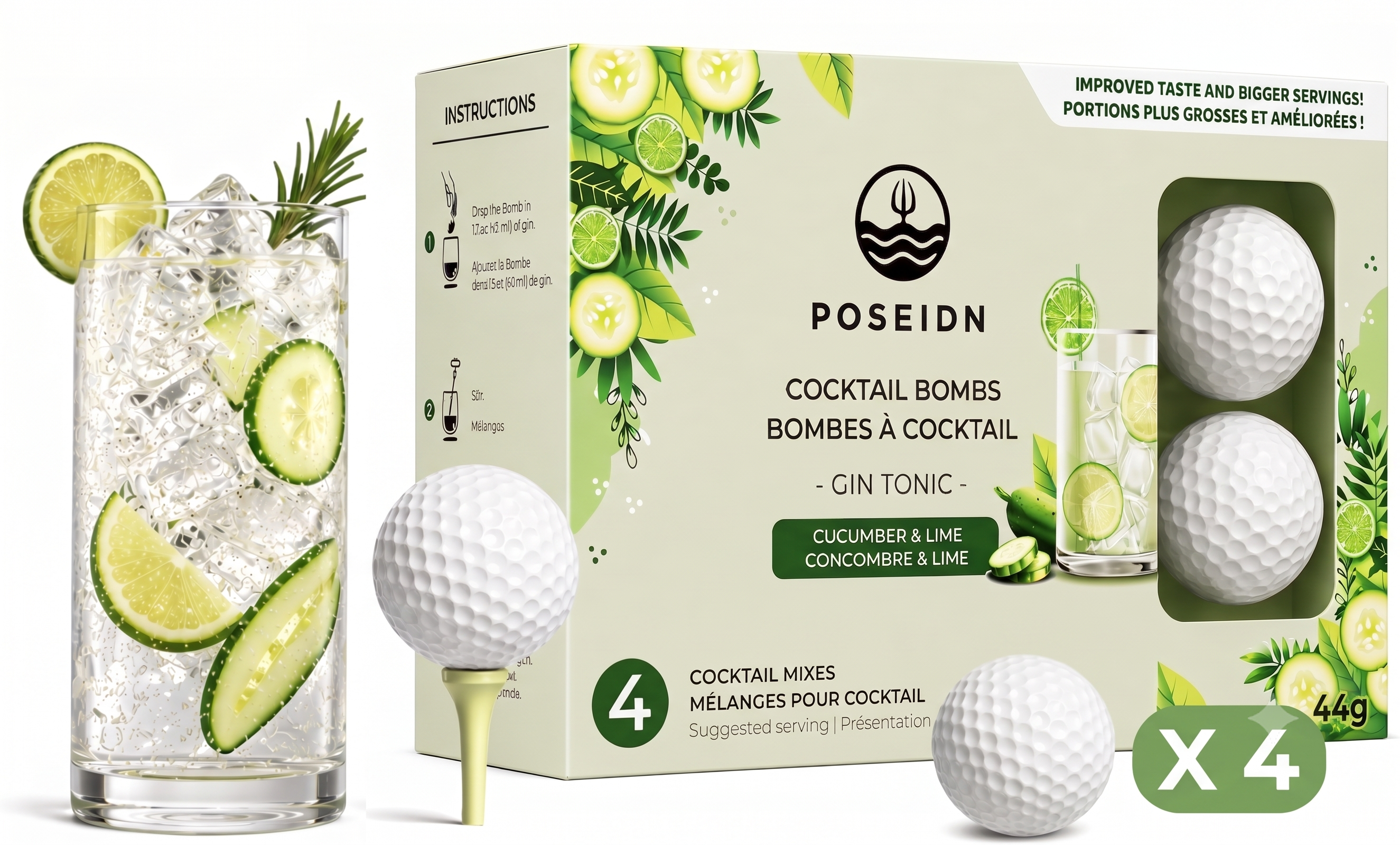 Golf Ball Gin & Tonic Cocktail Bombs