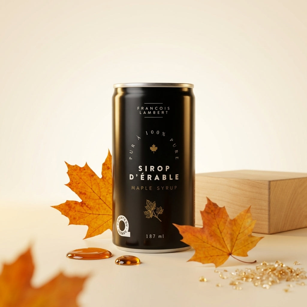 100% Pure Maple Syrup Can with Airtight Lid