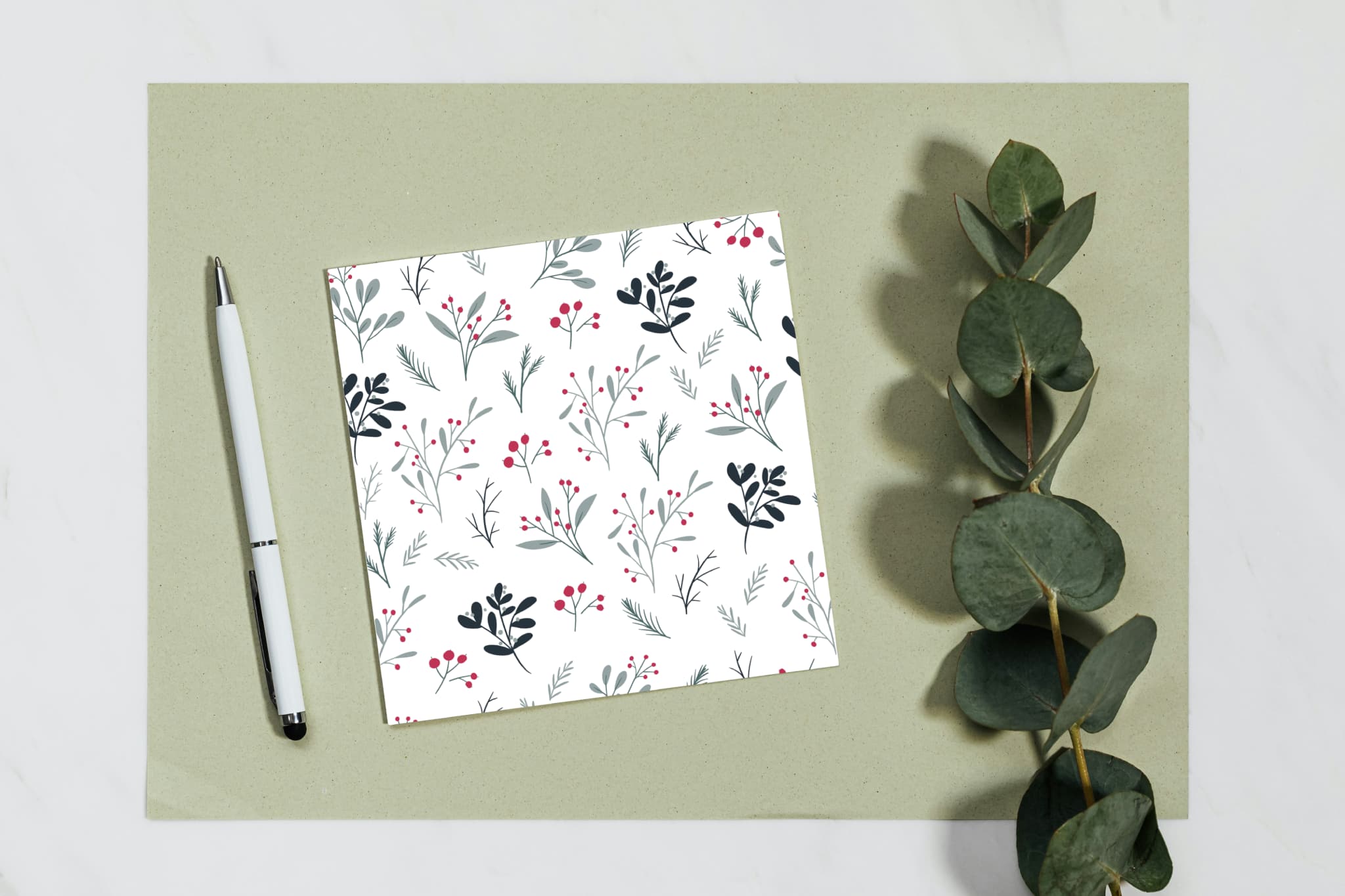 Greeting card - Winter flowers