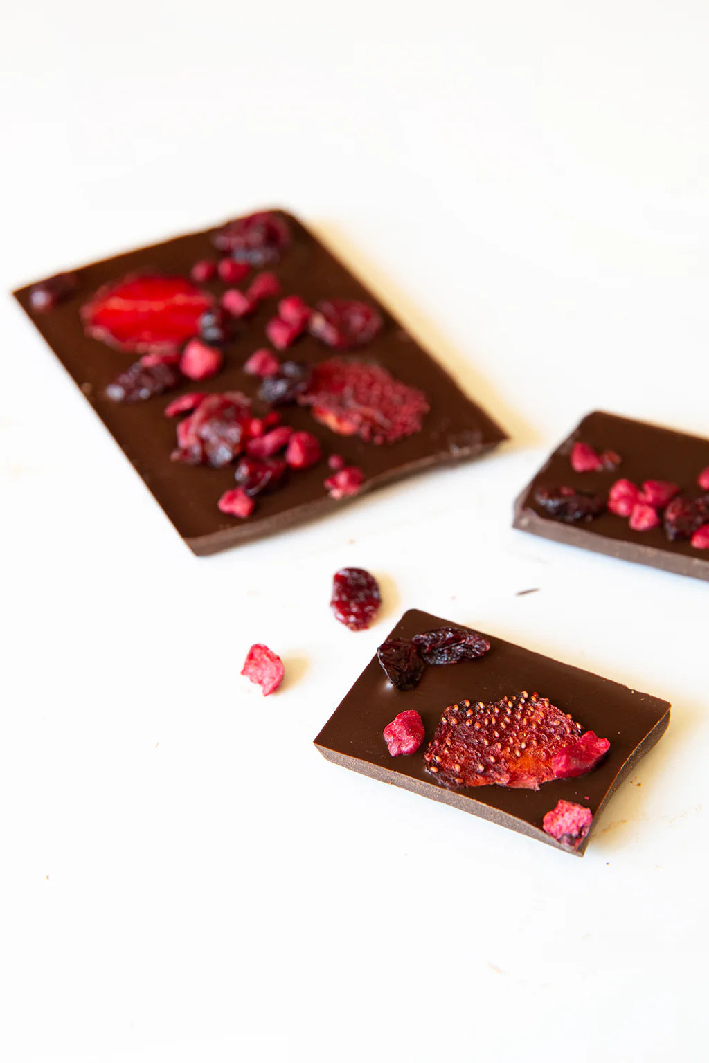 Dark Chocolate Bar with Red Berries