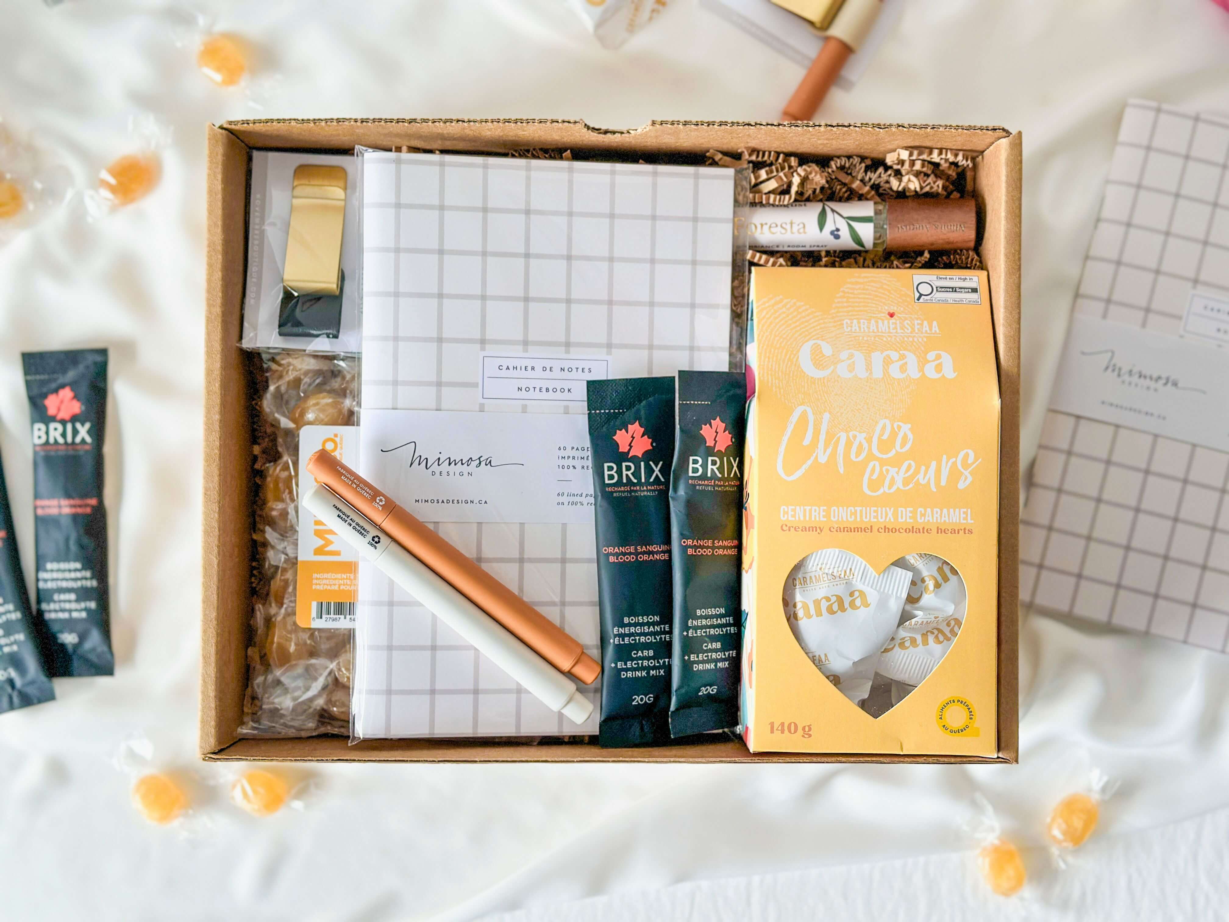 boîte cadeau corporative télétravail produits québécois